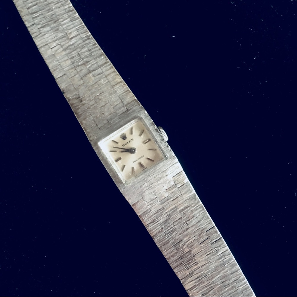 ROLEX 18k Solid White Gold Pre Cellini Precision Swiss Watch